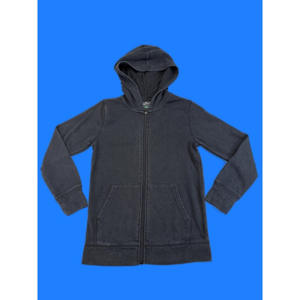 FIT ESSENTIALS YFBT3D99 Zip Up Hoodie M Dark Gray Cotton Polyester Unisex